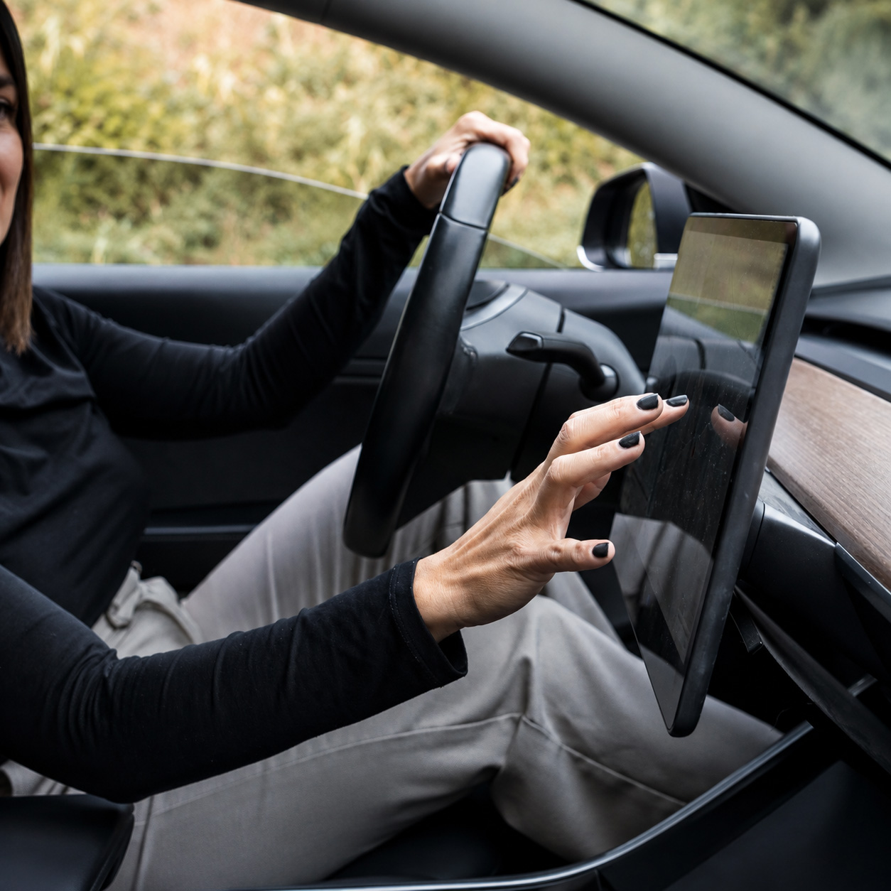 Modern automotive dashboard and consumer electronics