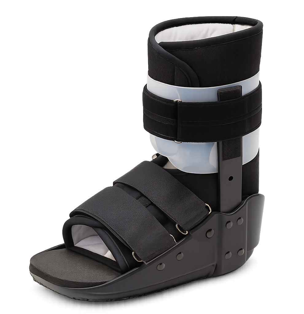 Patient-worn orthopedic walking boot